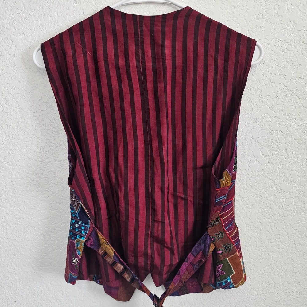 Karavan Vintage Patchwork Embroidered Floral Sequ… - image 3